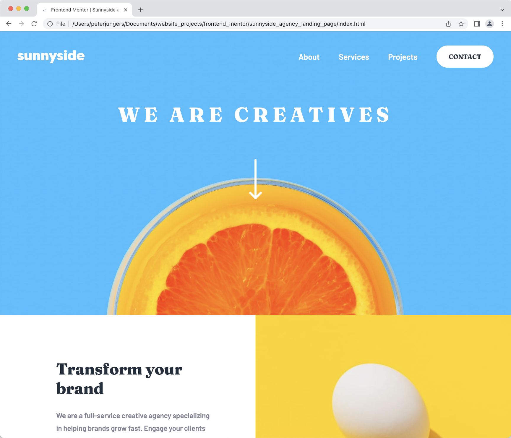 News homepage, desktop viewport.