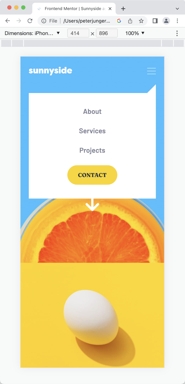 News homepage, mobile viewport.
